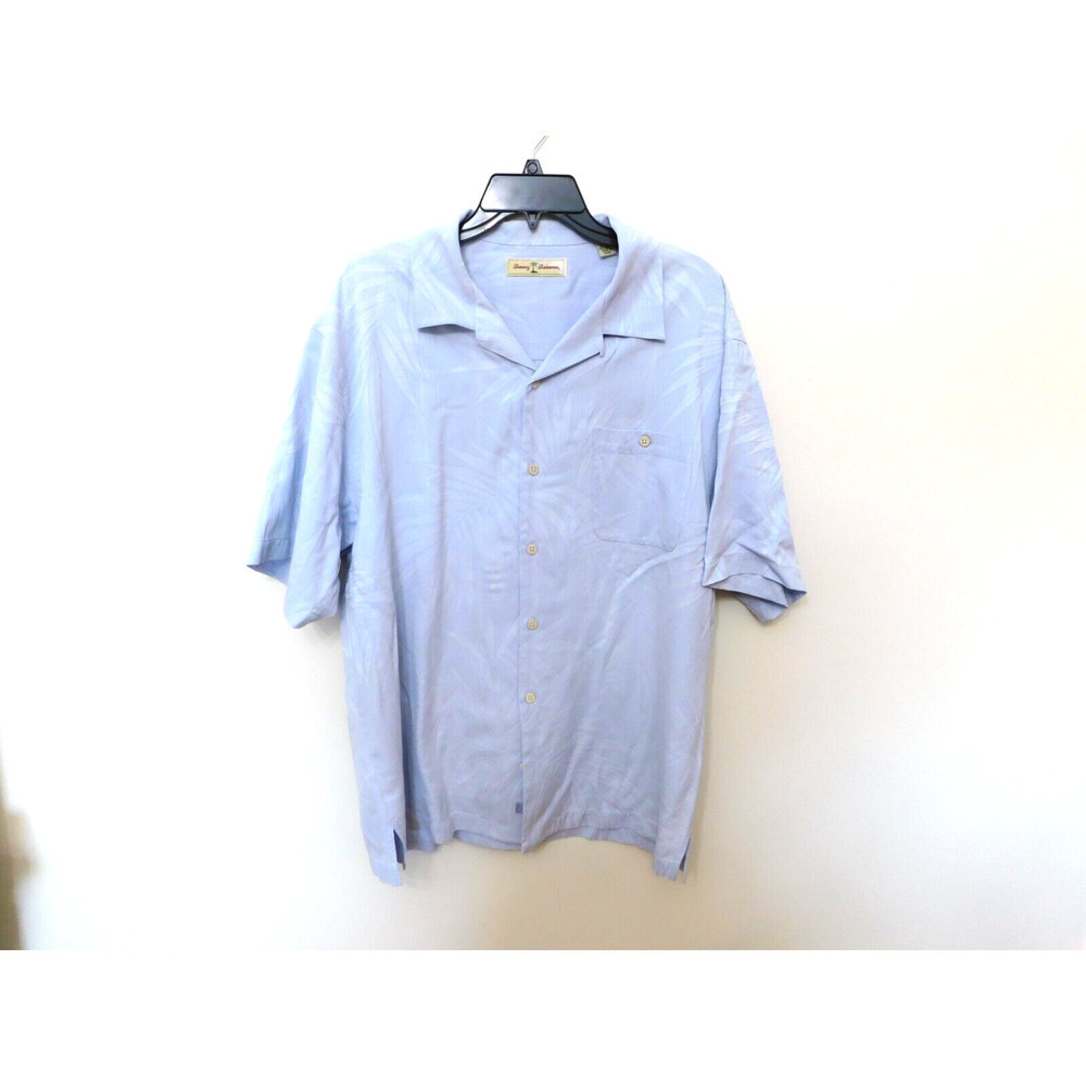 Tommy Bahama Light Blue Casual Short Sleeve Button Up Shirt - Size Large